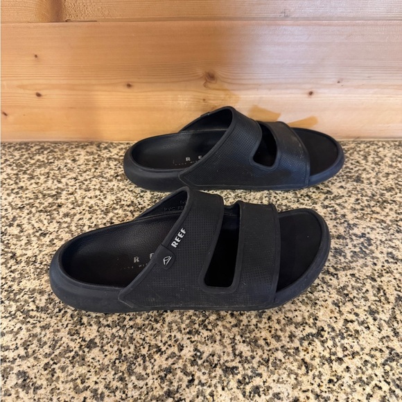 Reef Oasis Double up Black Slide Sandals Size Men 7 - Picture 2 of 7